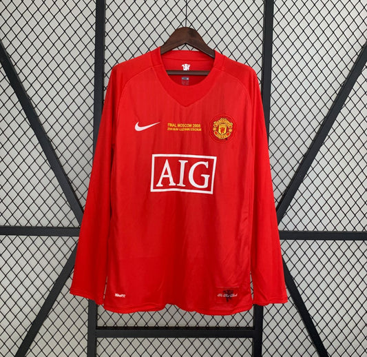 Retro long sleeve M-U Champions League version home 07/08